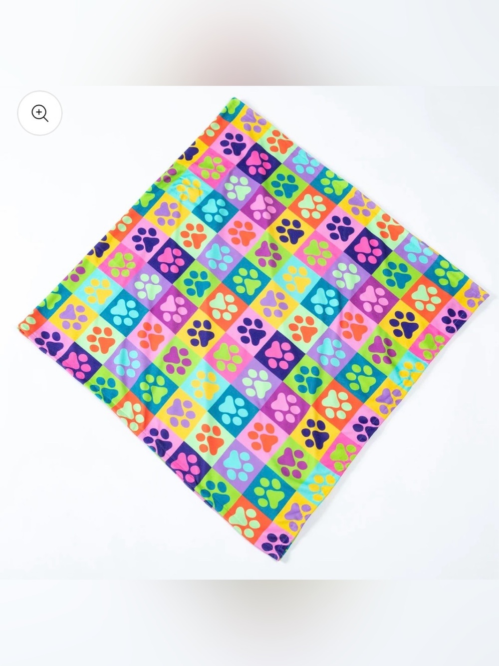 Pop Art Colorful Pawprints Microfiber Beach Towel